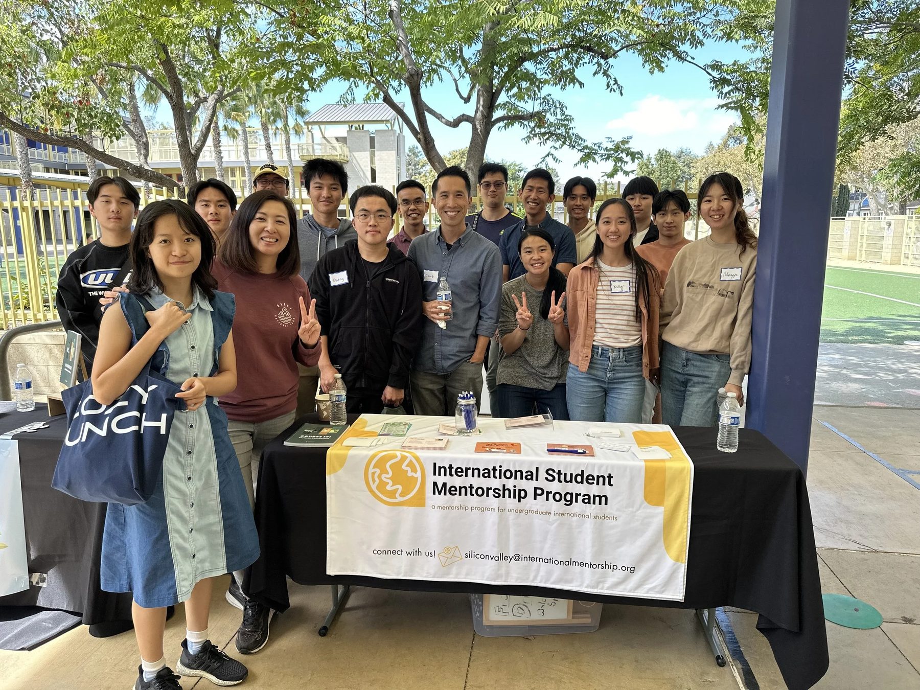 Students at an ISMP welcome event